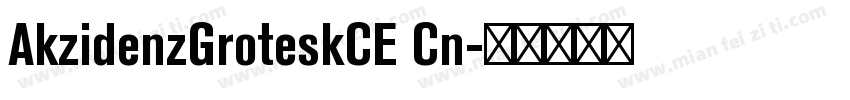AkzidenzGroteskCE Cn字体转换